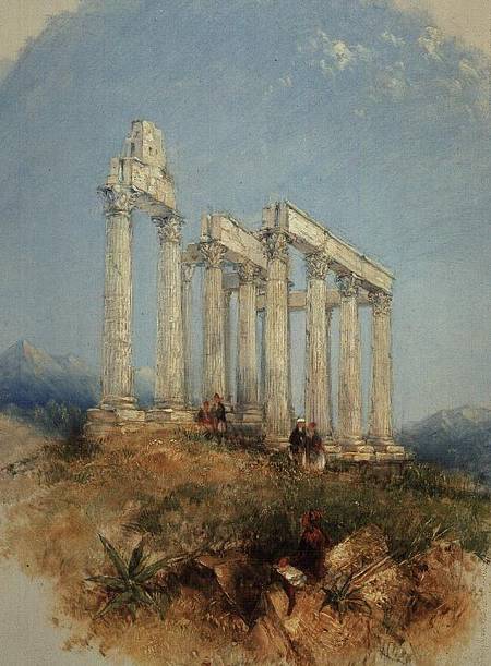 The Temple of Jupiter Olympius, Athens from Thomas Creswick