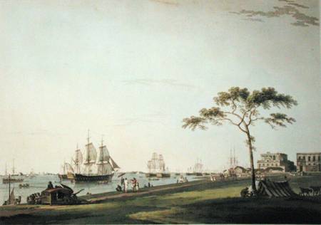 View Taken on the Esplanade, Calcutta, plate I from 'Oriental Scenery' from Thomas Daniell