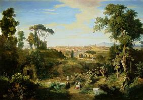 Blick auf Rom in der Landschaft der Campagna