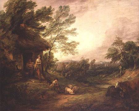 Cottage Door with Girl and Pigs from Thomas Gainsborough