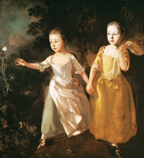 Die Töchter des Künstlers fangen einen Schmetterling from Thomas Gainsborough