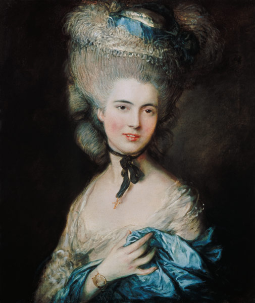 Dame in blau (Portrait von Duchess of Beaufort) from Thomas Gainsborough