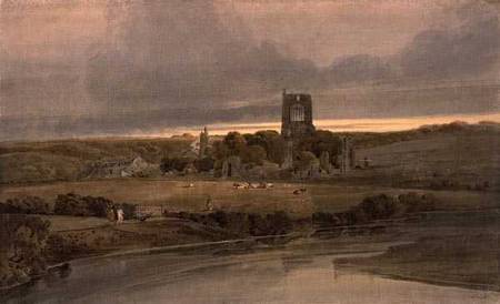 Kirkstall Abbey, Yorkshire - Evening from Thomas Girtin