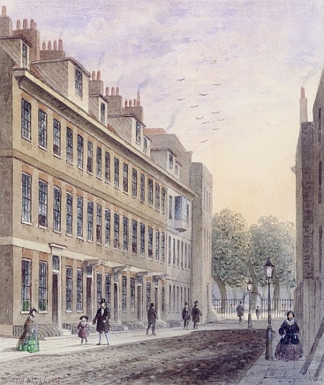 View of Fludyer Street, looking towards St. James''s Park from Thomas Hosmer Shepherd