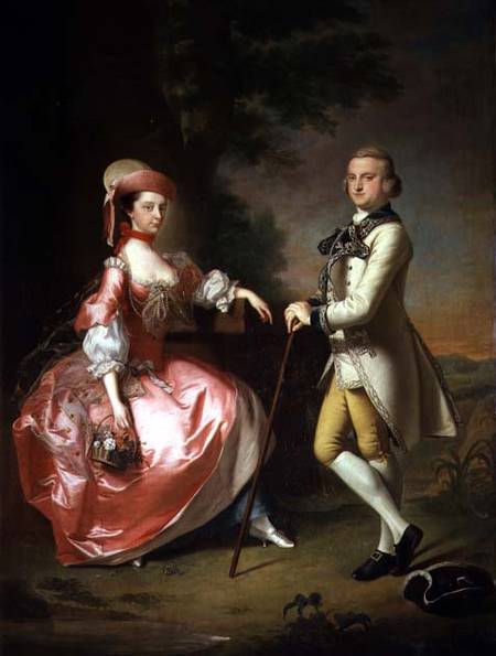 Sir John Pole, 5th Baronet, and his Wife, Elizabeth from Thomas Hudson
