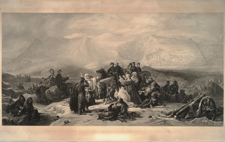 The defence of Kars. Sir Fenwick Williams and the officers of his staff parting with the citizens of from Thomas Jones Barker