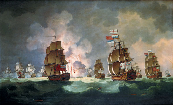 Nächtliche Seeschlacht bei St. Vincent (am 16.Januar 1780) from Thomas Luny