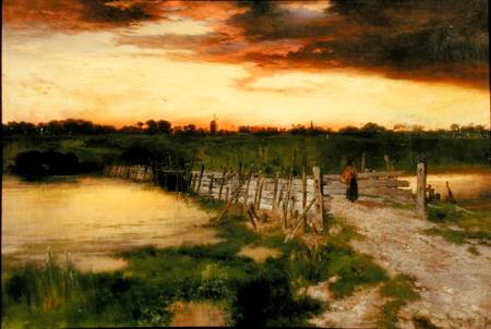 The Old Bridge Over Hook Pond from Thomas Moran