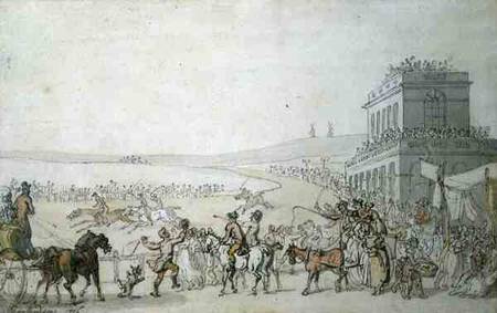 Brighton Races, 1816 (pen, w/c & pencil on from Thomas Rowlandson