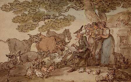 Dr. Syntax sketching after nature from Thomas Rowlandson