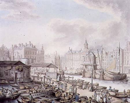 Feyge Dam and Part of the Fish Market, Amsterdam from Thomas Rowlandson