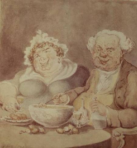 Gourmets (litho) from Thomas Rowlandson