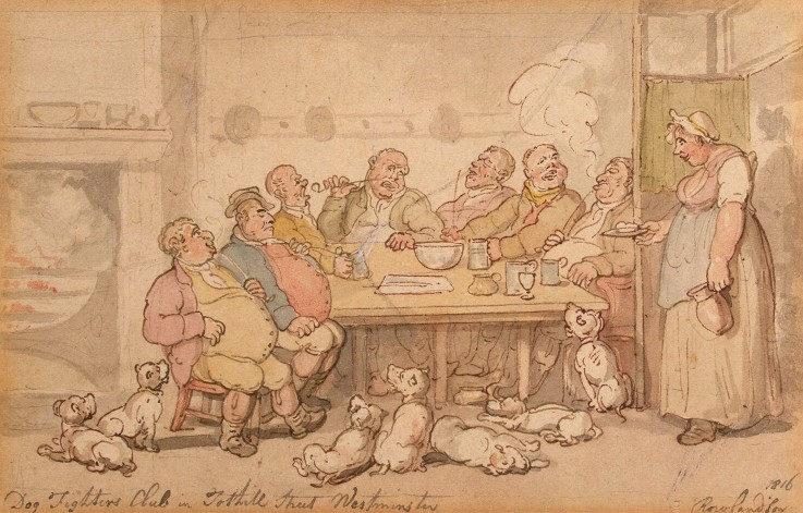 Dog Fighters Club from Thomas Rowlandson