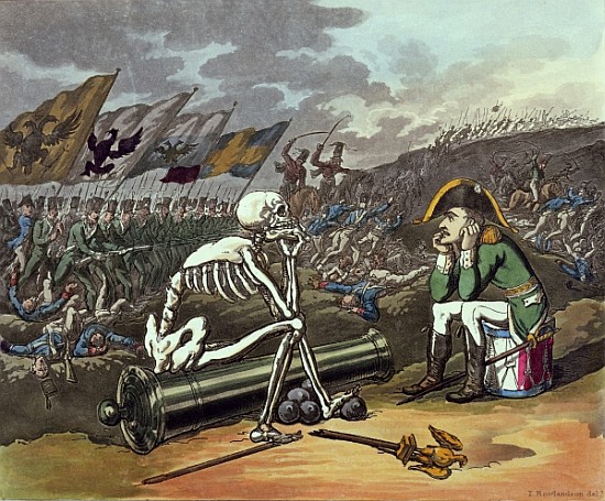 Napoleon and skeleton from Thomas Rowlandson