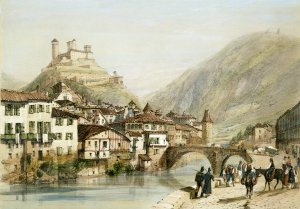 Foix, Stadtansicht from Thomas Shotter Boys