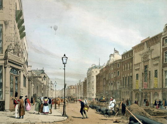 Piccadilly from the corner of Old Bond Street, from 'London As It Is', engraved and published by the from Thomas Shotter Boys