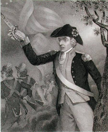 Portrait of General Francis Marion (1732-95), at the Battle of Eutaw Springs from Thomas Stothard