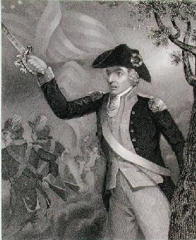 Portrait of General Francis Marion (1732-95), at the Battle of Eutaw Springs