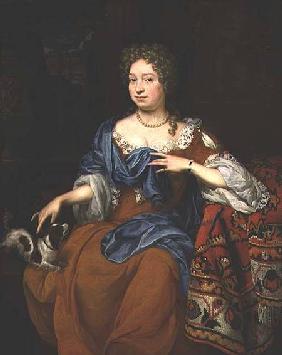 Portrait of a lady in a red dress