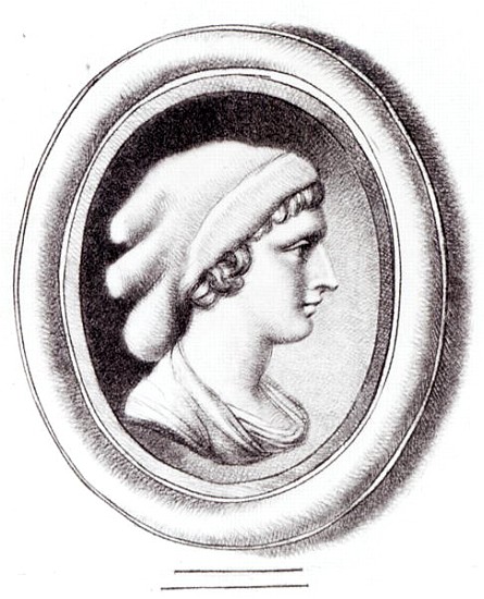 Portrait of Sappho from Thomas Worlidge
