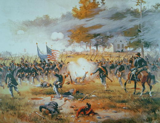 The Battle of Antietam, 1862 (colour litho) from Thure de Thulstrup