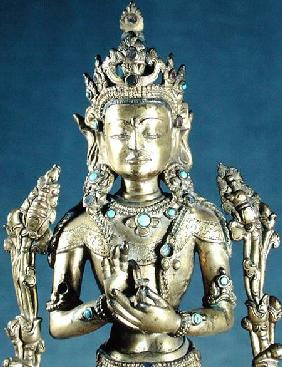 Buddha of the Future or Bodhisattva Maitreya, from Tibet, 15th-19th century (gold, bronze, amethyst