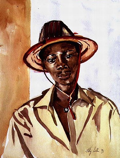 Boy in Fulani Hat, 1991 (w/c on paper)  from Tilly  Willis