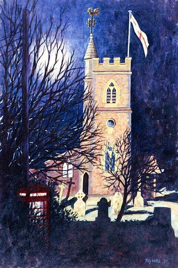 Moonlit Church, 1997 (oil on canvas)  from Tilly  Willis