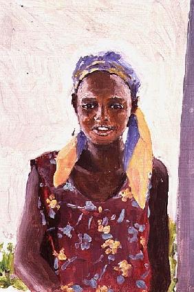 Malagasy Girl, 1989 (oil on canvas) 