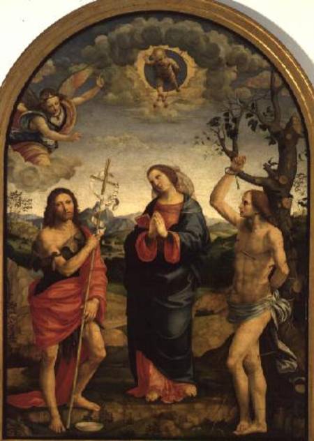 The Virgin with Saints Sebastian and John the Baptist (altarpiece) from Timoteo Viti