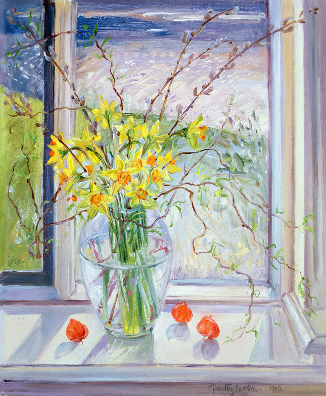 Willow Branches with Narcissus, 1990 from Timothy  Easton