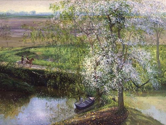 Flowering Apple Tree and Willow, 1991  from Timothy  Easton