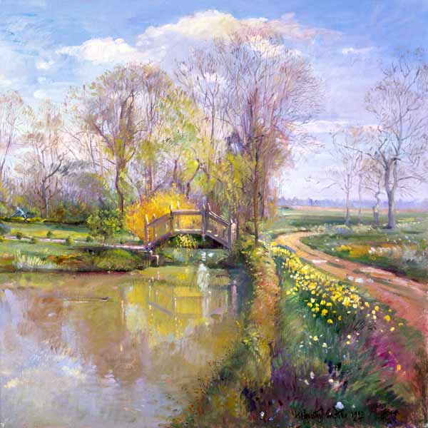 Spring Bridge, 1992 (oil on canvas)  from Timothy  Easton