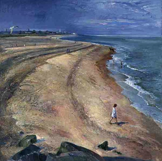 The Curving Beach, Southwold, 1997 (oil on canvas)  from Timothy  Easton