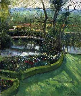 Bridge Over the Willow, Bedfield (oil on canvas) 