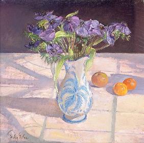 French Jug with Anemones (oil on canvas) 