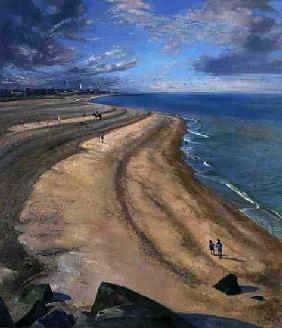 Serpentine Beach at Southwold (oil on canvas) 