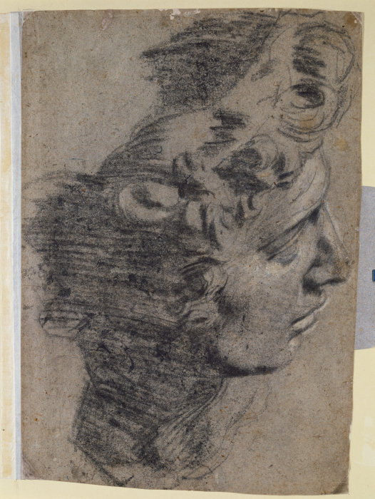 Studie nach dem Kopf von Michelangelos "Giuliano de Medici" from Tintoretto