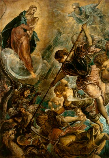 Kampf des Erzengels Michael mit dem Satan from Tintoretto (eigentl. Jacopo Robusti)