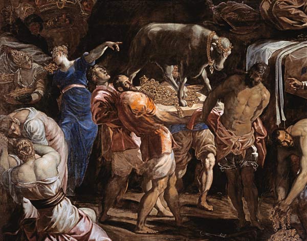 Adoration of the Golden Calf from Tintoretto (eigentl. Jacopo Robusti)