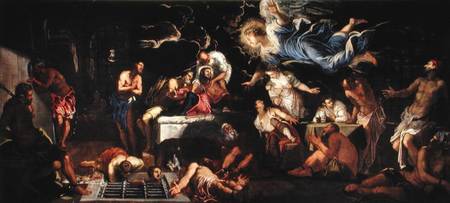 St. Roch Visited by an Angel in Prison from Tintoretto (eigentl. Jacopo Robusti)