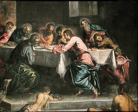 Last Supper  (detail of 60809) from Tintoretto (eigentl. Jacopo Robusti)