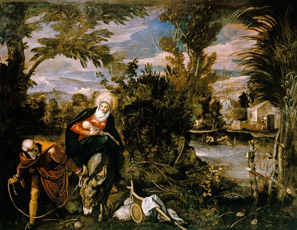 The Flight into Egypt from Tintoretto (eigentl. Jacopo Robusti)
