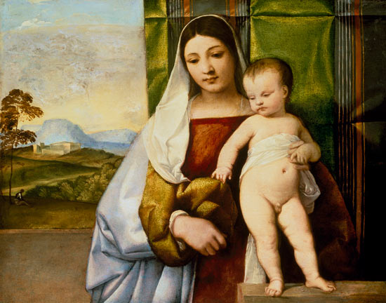 Maria mit Kind from Tizian (eigentl. Tiziano Vercellio)