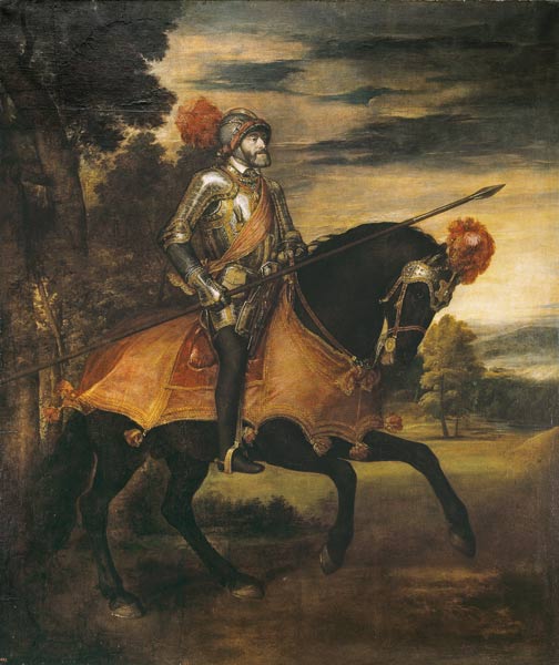 Karl V. zu Pferde from Tizian (eigentl. Tiziano Vercellio)