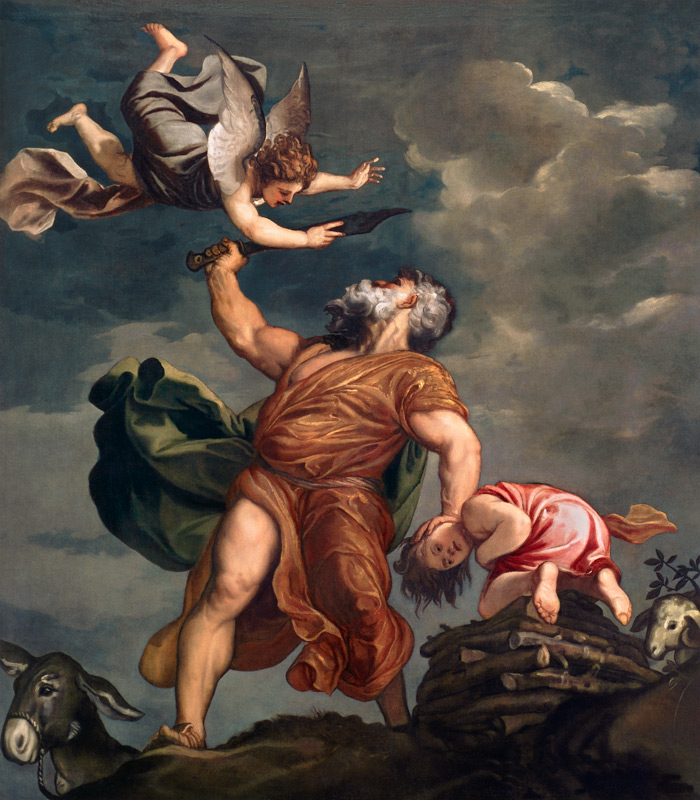 Tizian, Abraham opfert Isaak from Tizian (eigentl. Tiziano Vercellio)