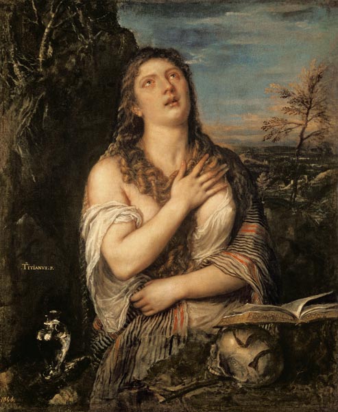 Die büßende Magdalena from Tizian (eigentl. Tiziano Vercellio)