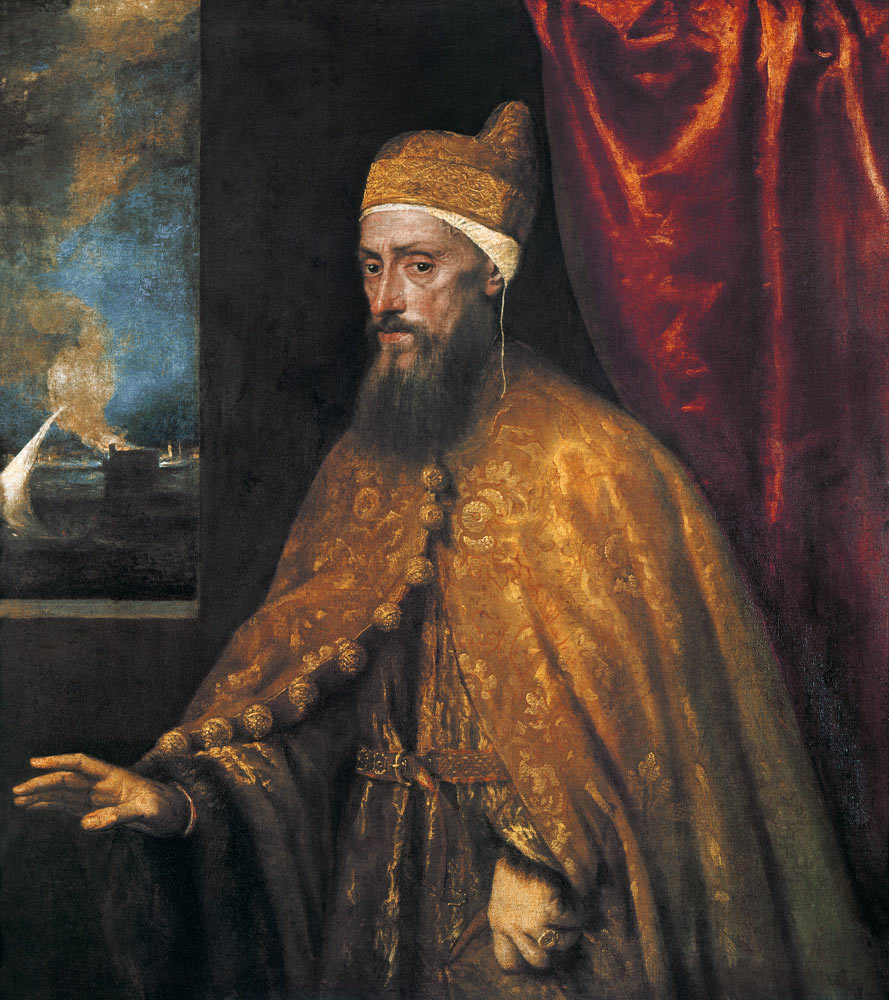 Francesco Venier / Portrait by Tizian from Tizian (eigentl. Tiziano Vercellio)