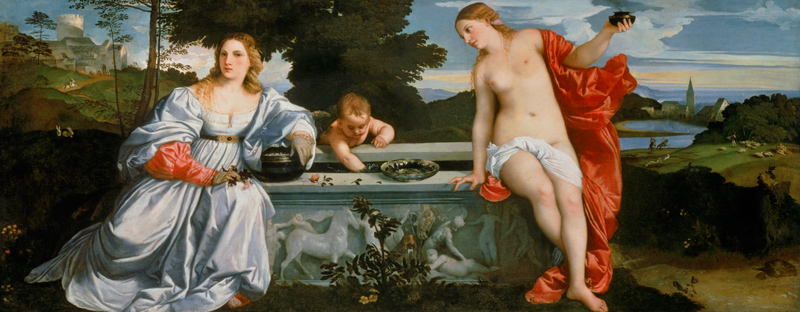 Himmlische und Irdische Liebe from Tizian (eigentl. Tiziano Vercellio)
