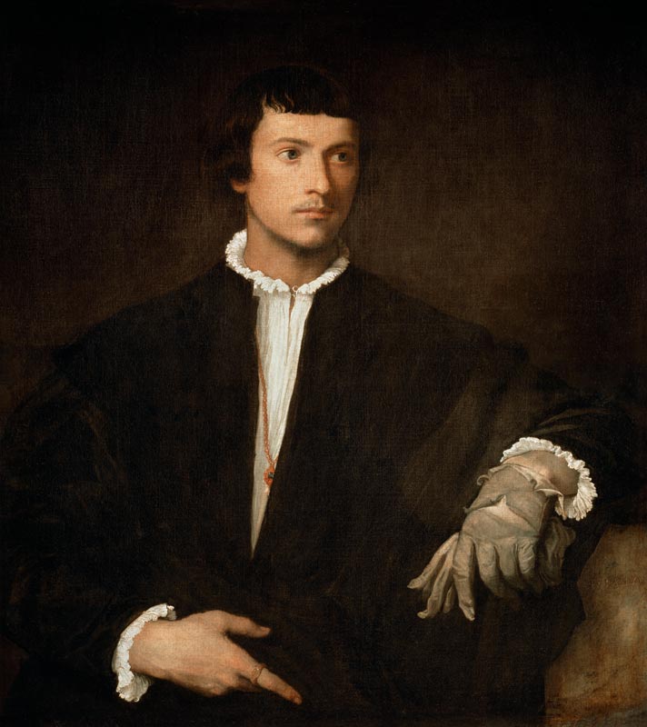 Mann mit dem Handschuh from Tizian (eigentl. Tiziano Vercellio)
